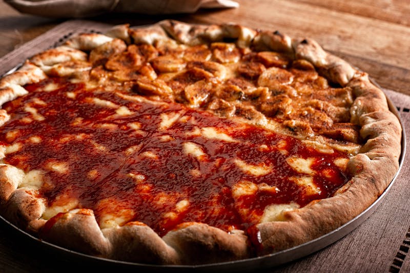 Four cheese thin crust pizza