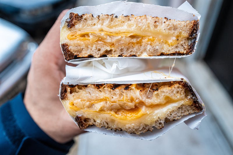 Garlic bread appetizer with cheese